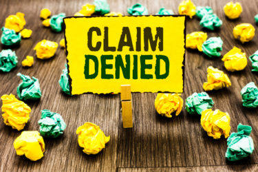 insurance claim being denied